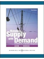 Matching supply with demand ...